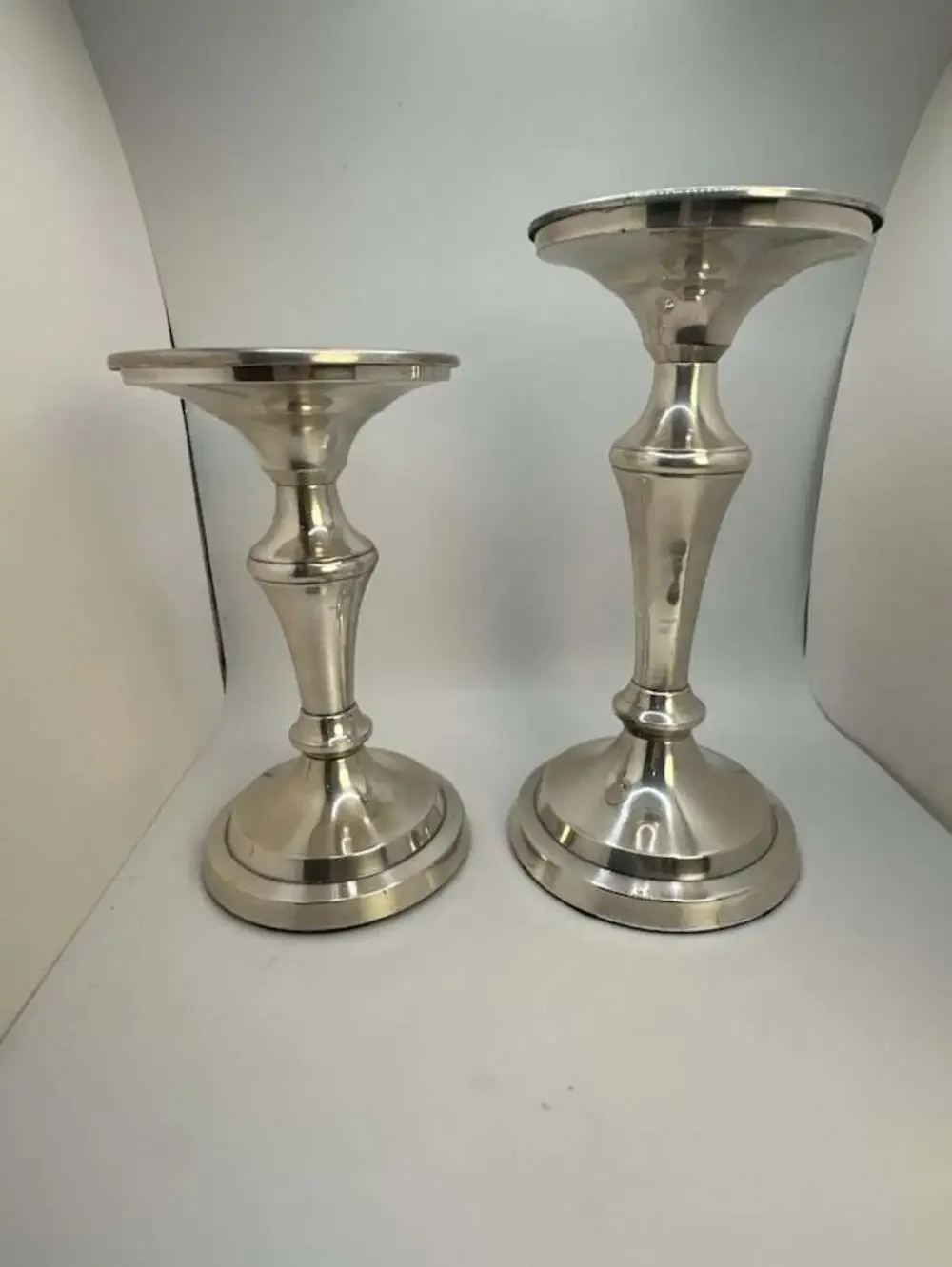 Restoration Hardware Silver Plated Candlestick Holders Set of 2